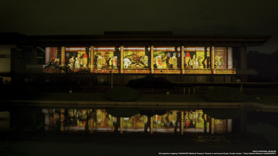 东京国立特别展“京都-洛中洛外图和障壁画之美”现场效果图，来源：NAKED Inc.