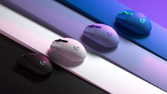 罗技G304无线游戏鼠标紫、蓝、白、黑