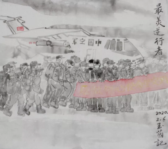 《抗疫日记*3》
以上组图作者：吴玉茵（广州画院国家青苗培育计划画家。）