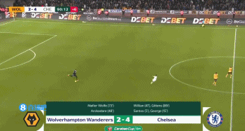 进球大战!切尔西4-3狼队晋级联赛杯8强 吉腾斯1射2传德拉普染红