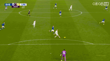 英超-埃弗顿1-1利兹联 贾斯汀破门巴里连场建功勒温、盖耶中框