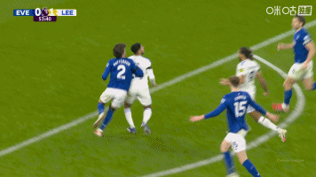 英超-埃弗顿1-1利兹联 贾斯汀破门巴里连场建功勒温、盖耶中框