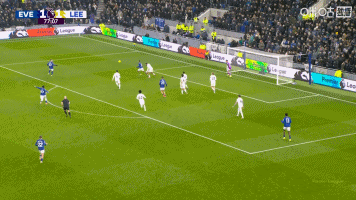 英超-埃弗顿1-1利兹联 贾斯汀破门巴里连场建功勒温、盖耶中框