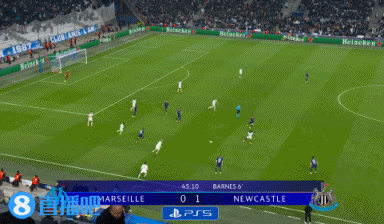 马赛2-1逆转纽卡 36岁奥巴梅扬4分钟双响巴恩斯破门波普出击失误