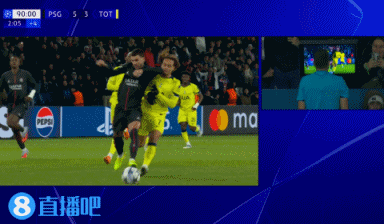 进球大战！巴黎5-3逆转热刺 维蒂尼亚戴帽穆阿尼2射1传