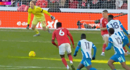 英超-布莱顿2-0诺丁汉森林 德屈佩、齐马斯破门维尔贝克助攻