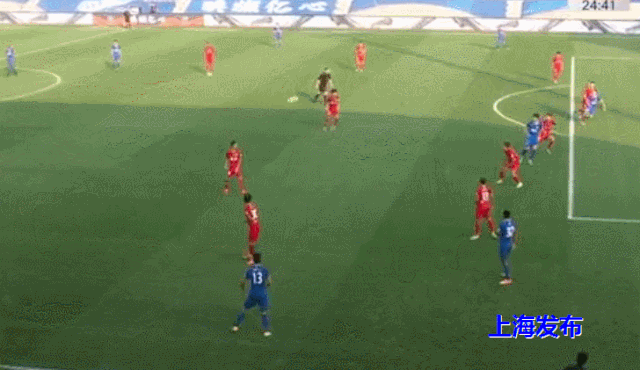 毕津浩门前抢点破门,申花1:0领先
