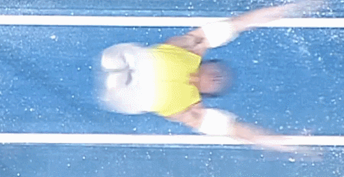 李小双在悉尼奥运会比赛中。