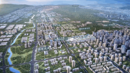 科学大道核心段效果鸟瞰图 图：重庆高新区微讯