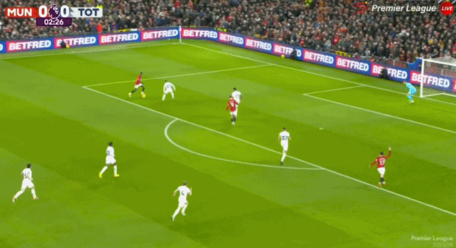 霍伊伦德开场为曼联建功。