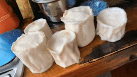 图说：查获的涉案假肉灵芝。上铁法院供图