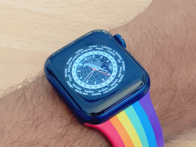 ▲ Apple Watch 上可以转动的地图。 图片来自：Arun