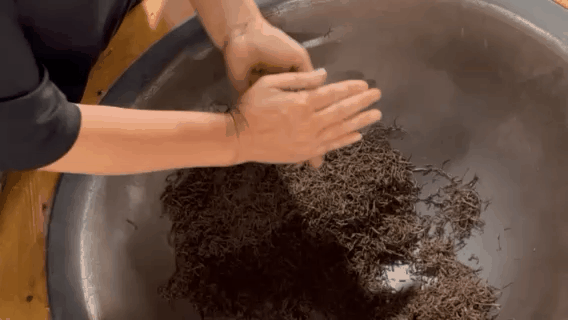 ▲老师傅正在捻揉