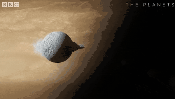 BBC 的《行星》动画展示了卫星在超过洛希极限时解体的情景