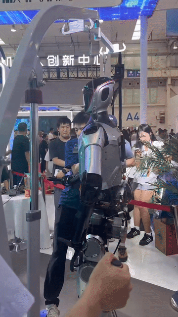8月21日在2024年世界机器人大会上展出的人形机器人。新华网 闫雨昕 摄