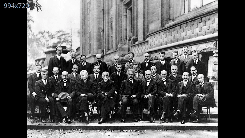 ▲ 1927 年第五届索尔维会议合影修复