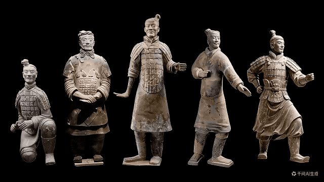 ▲（别急，还有高手，唱跳俱佳的兵马俑男团来了）