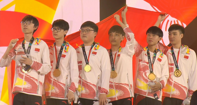 中国队获得雅加达亚运会冠军