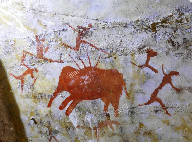 西班牙阿尔塔米拉洞里的猛犸象壁画