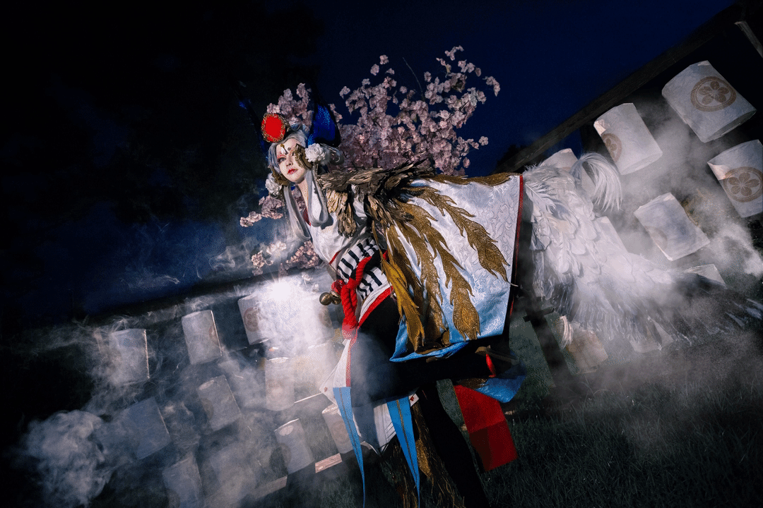 韩国美女cos《阴阳师》姑获鸟金銮羽鹤 唯美妖艳略撩人