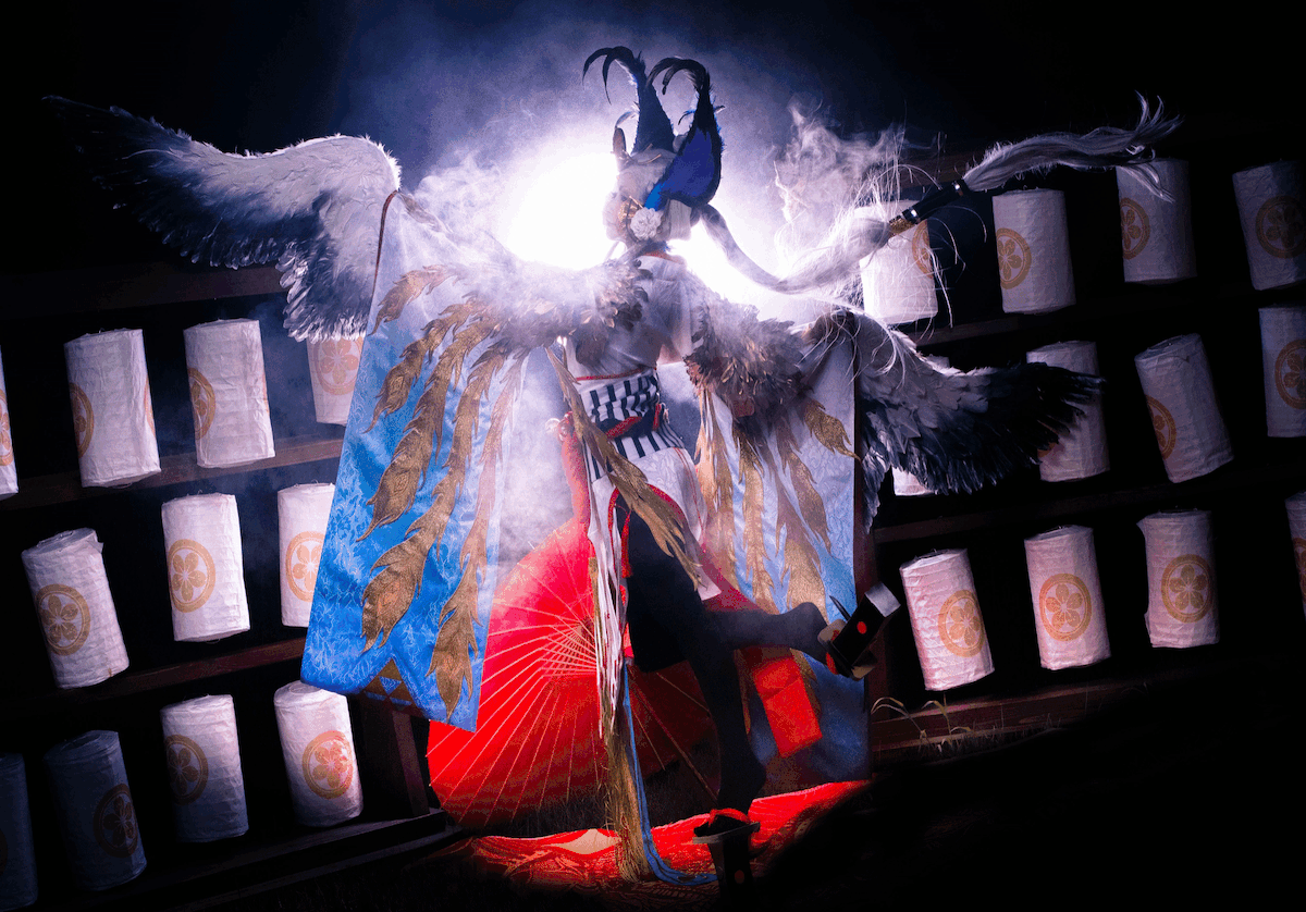 韩国美女cos《阴阳师》姑获鸟金銮羽鹤 唯美妖艳略撩人