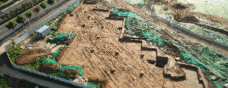 西安新寺遗址周边发现古道路 或与西汉长门宫有