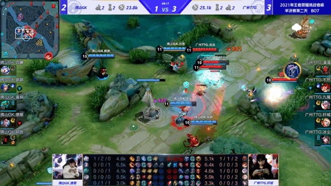 佛山GK。百兽大招控制两人配合队友击杀大乔