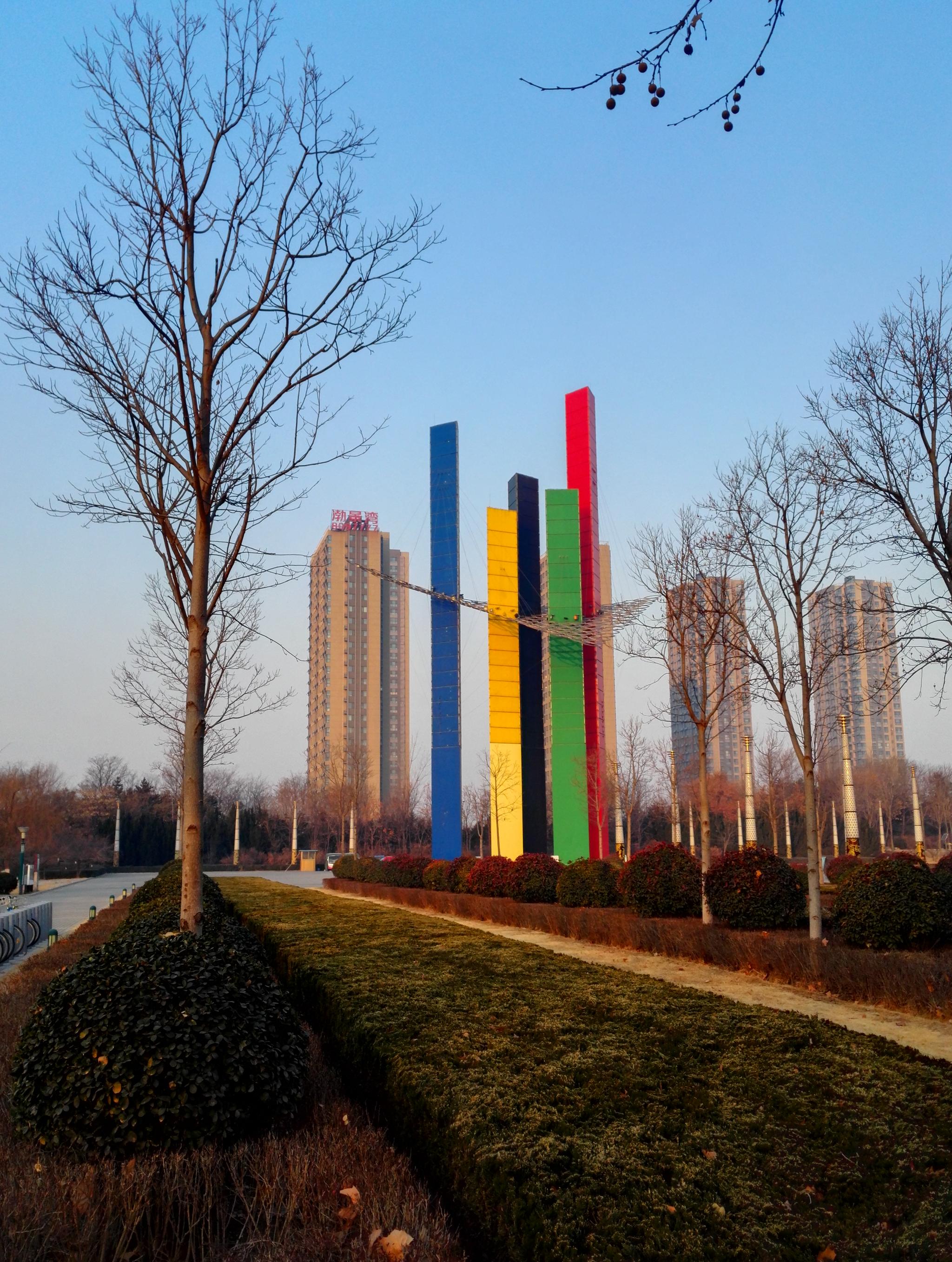 潍坊安顺广场,冬景