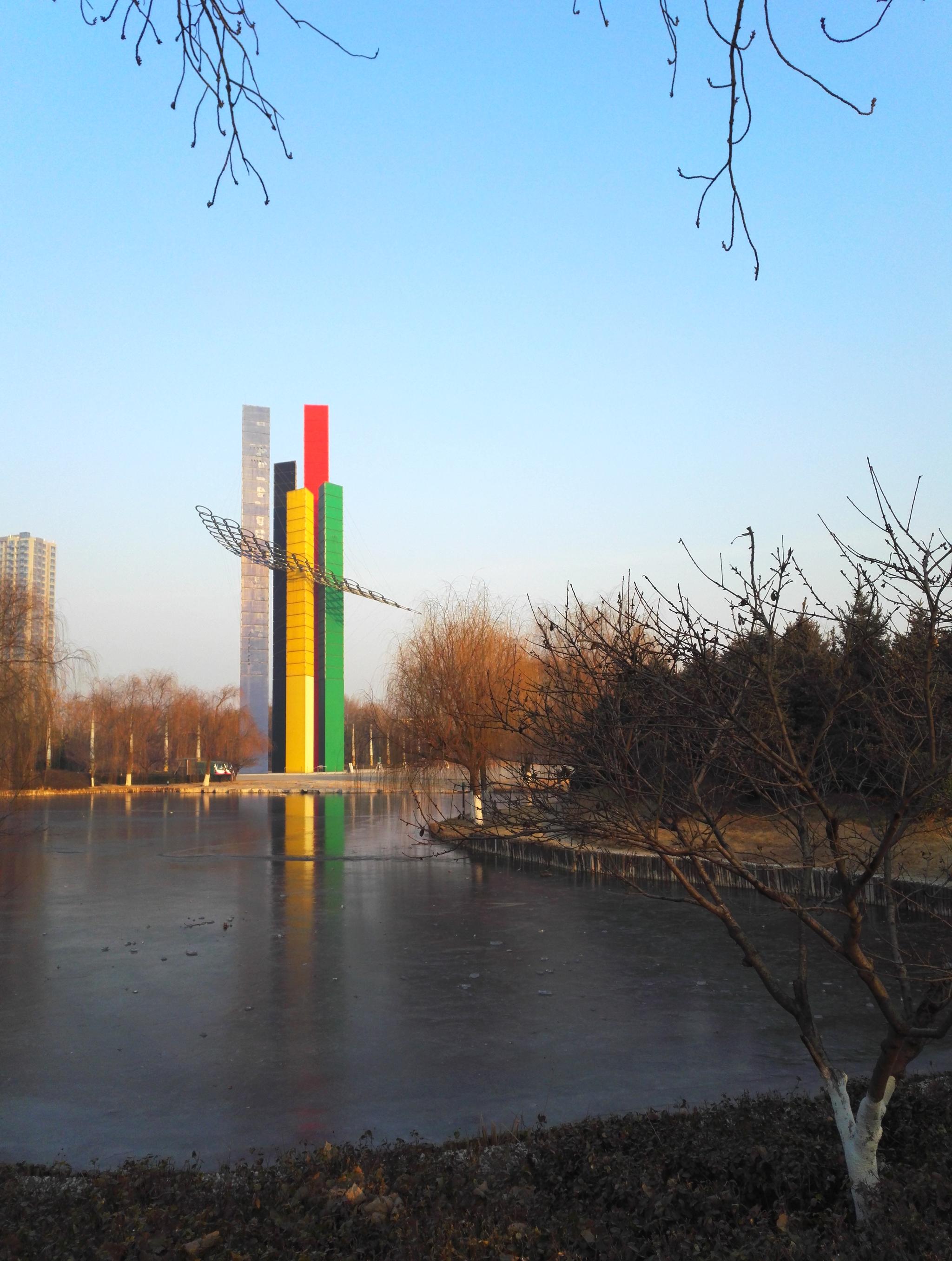 潍坊安顺广场,冬景