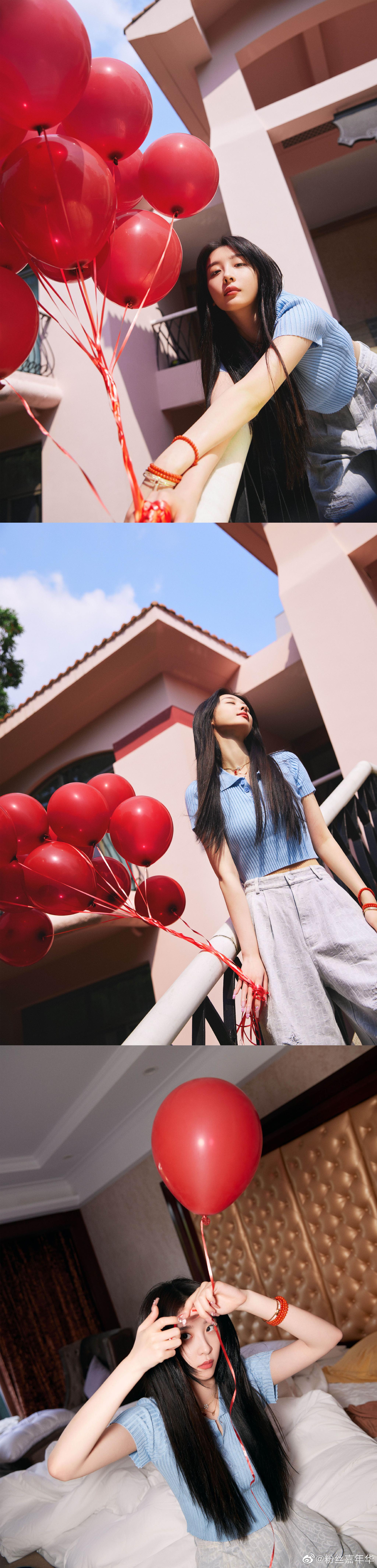 全新写真释出,红气球主题让人眼前一亮
