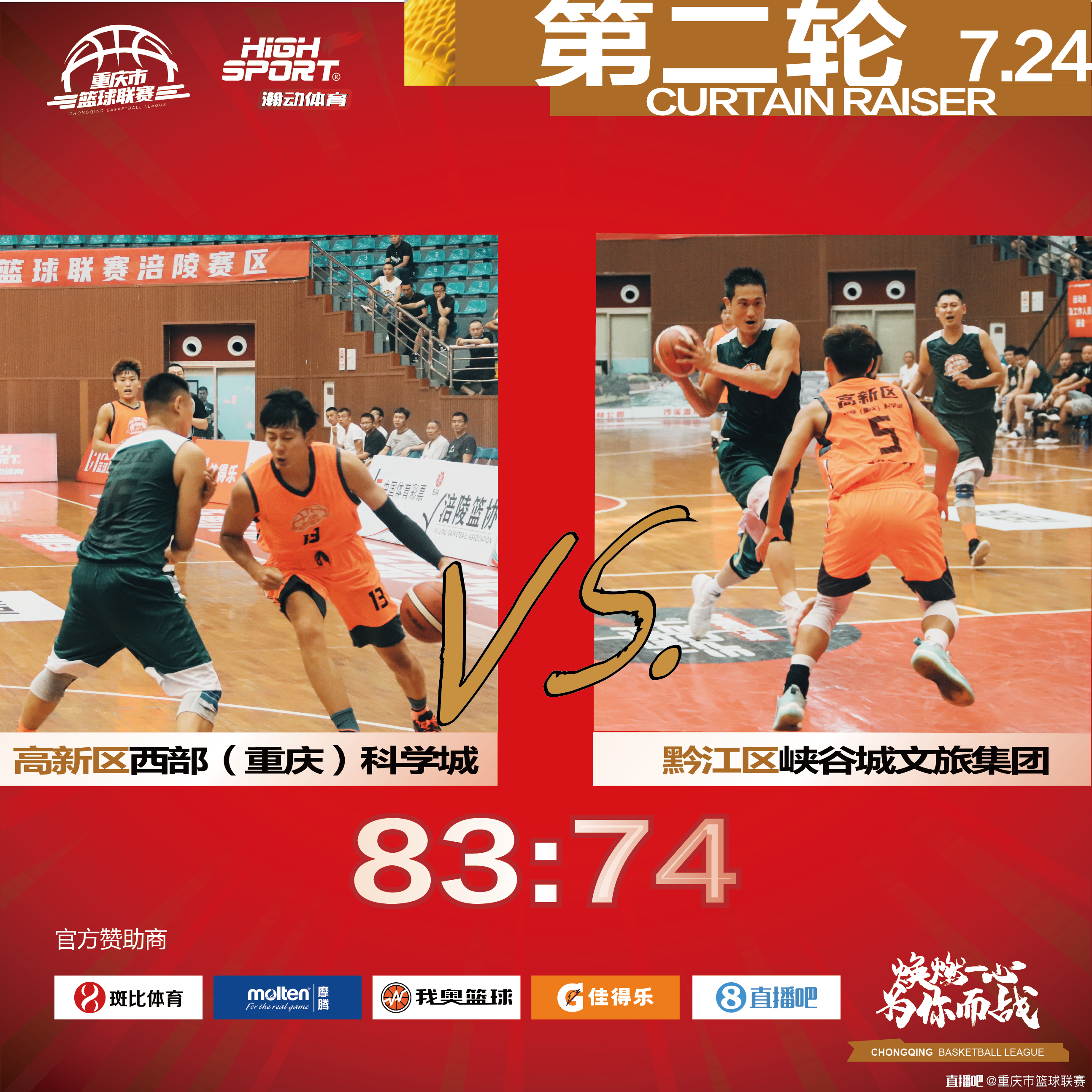 重庆篮球联赛涪陵赛区第二轮:合川13分大逆转 王振爆砍40