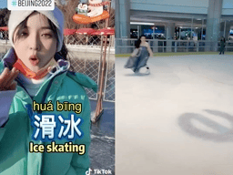 95后女孩“冰雪功夫”火到海外，全民冰雪热情引TikTok网友围观休闲区蓝鸢梦想 - Www.slyday.coM