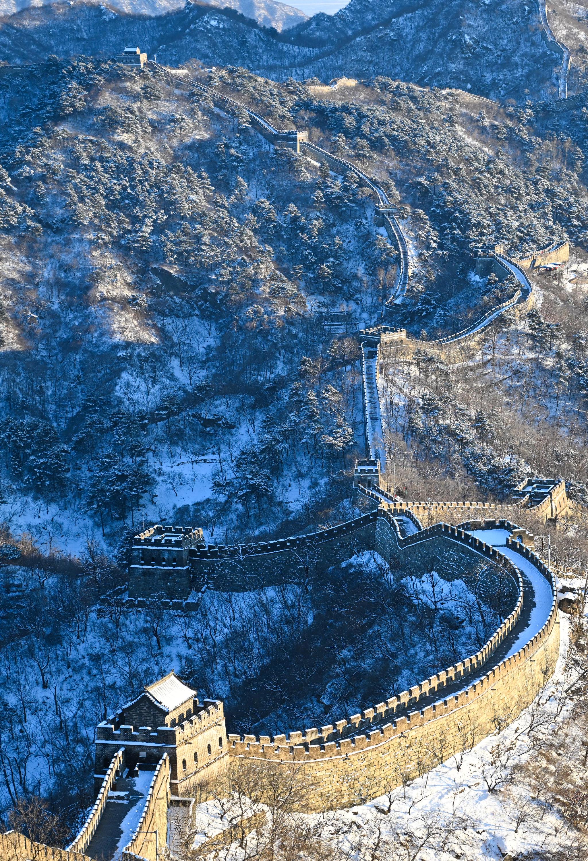 长城雪景慕田峪图片