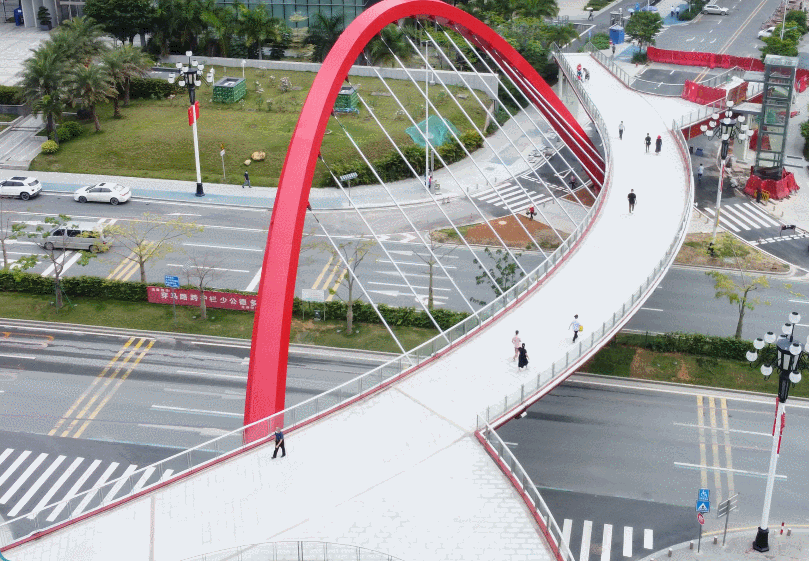 广州珠江两岸人行天桥图片