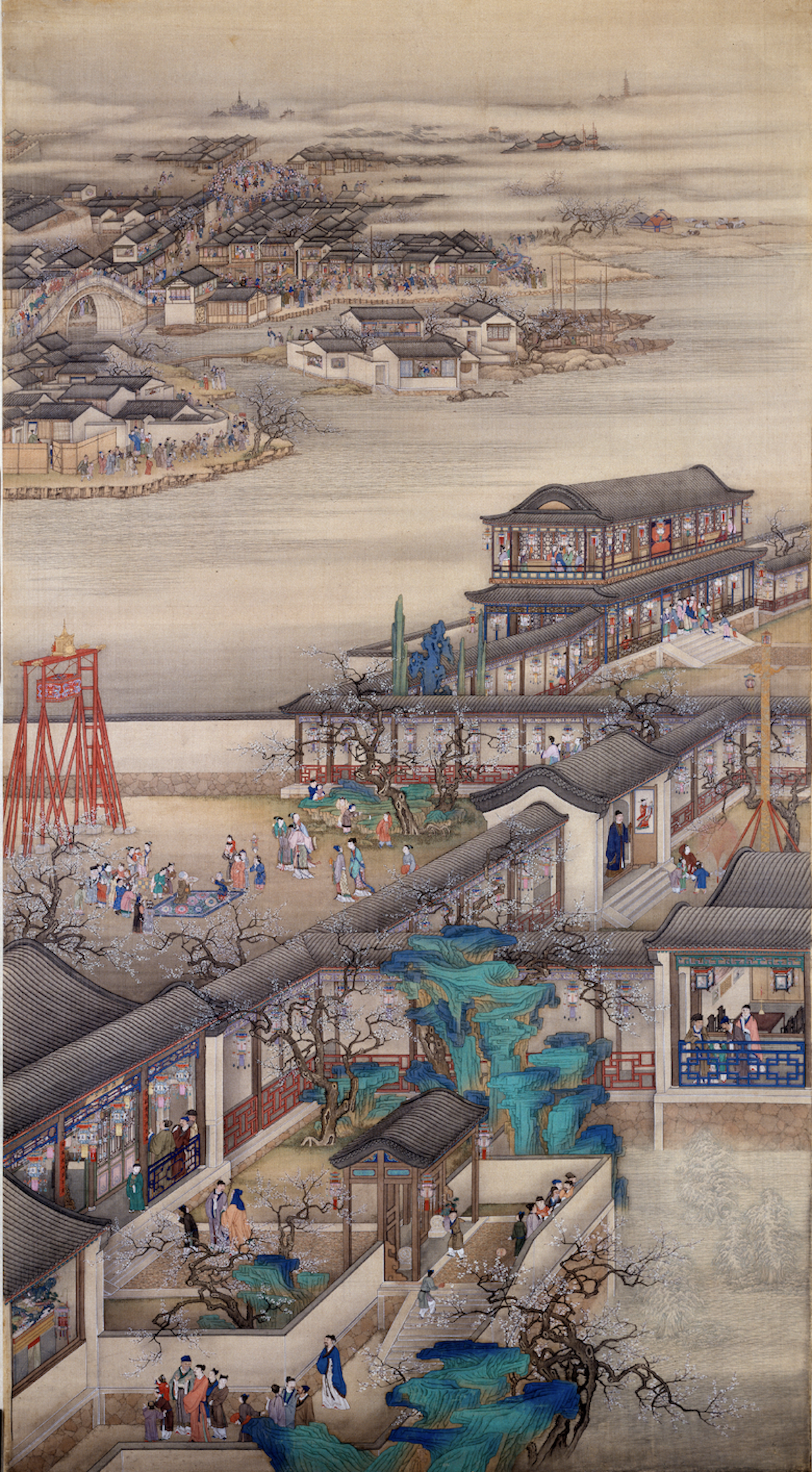 2厘米 故宫博物院藏(清)佚名 乾隆岁朝行乐图(局部)  绢本设色  纵206