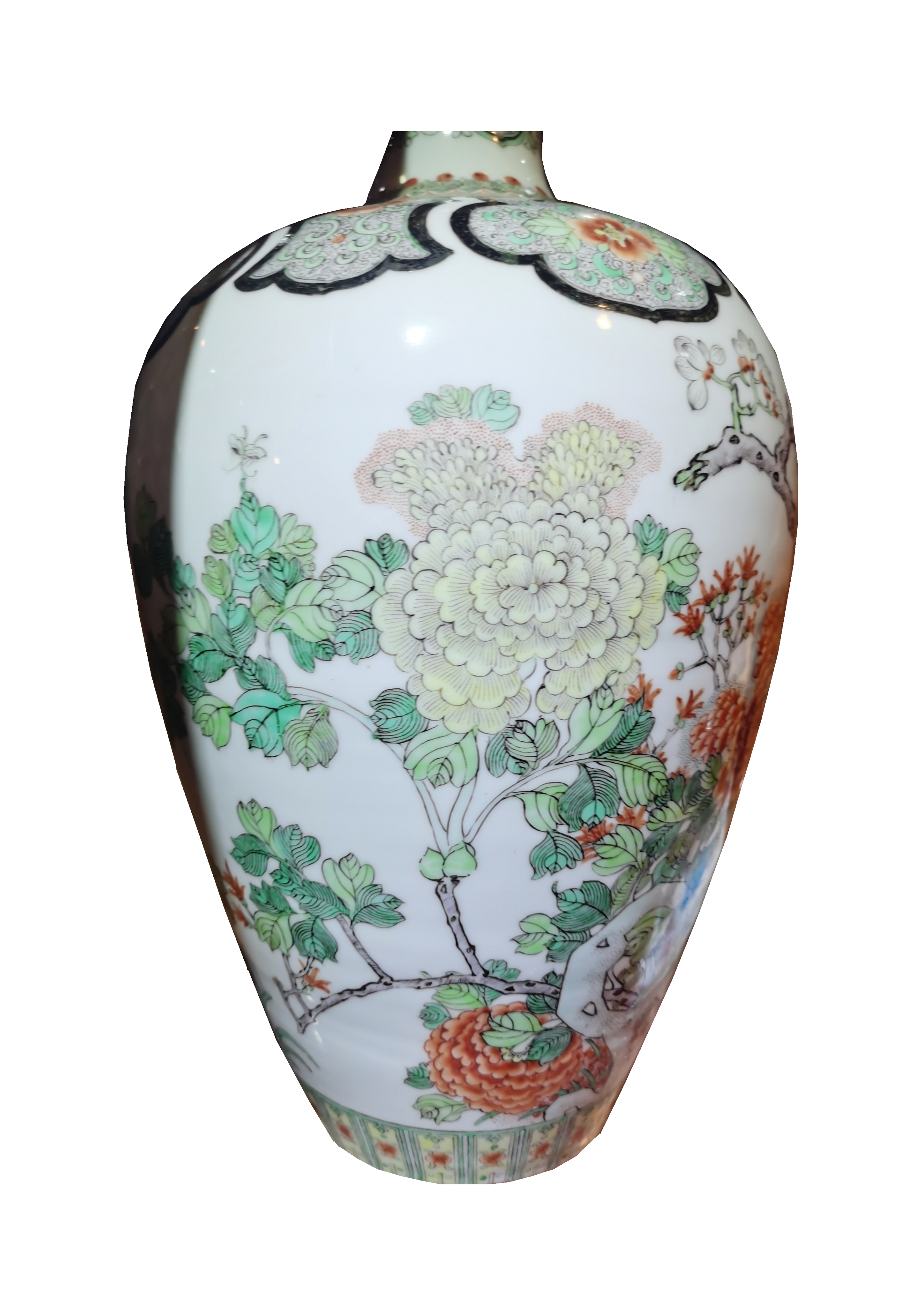 五德齐备 四时皆喜——20世纪80年代初古彩《牡丹红腹锦鸡》图梅瓶