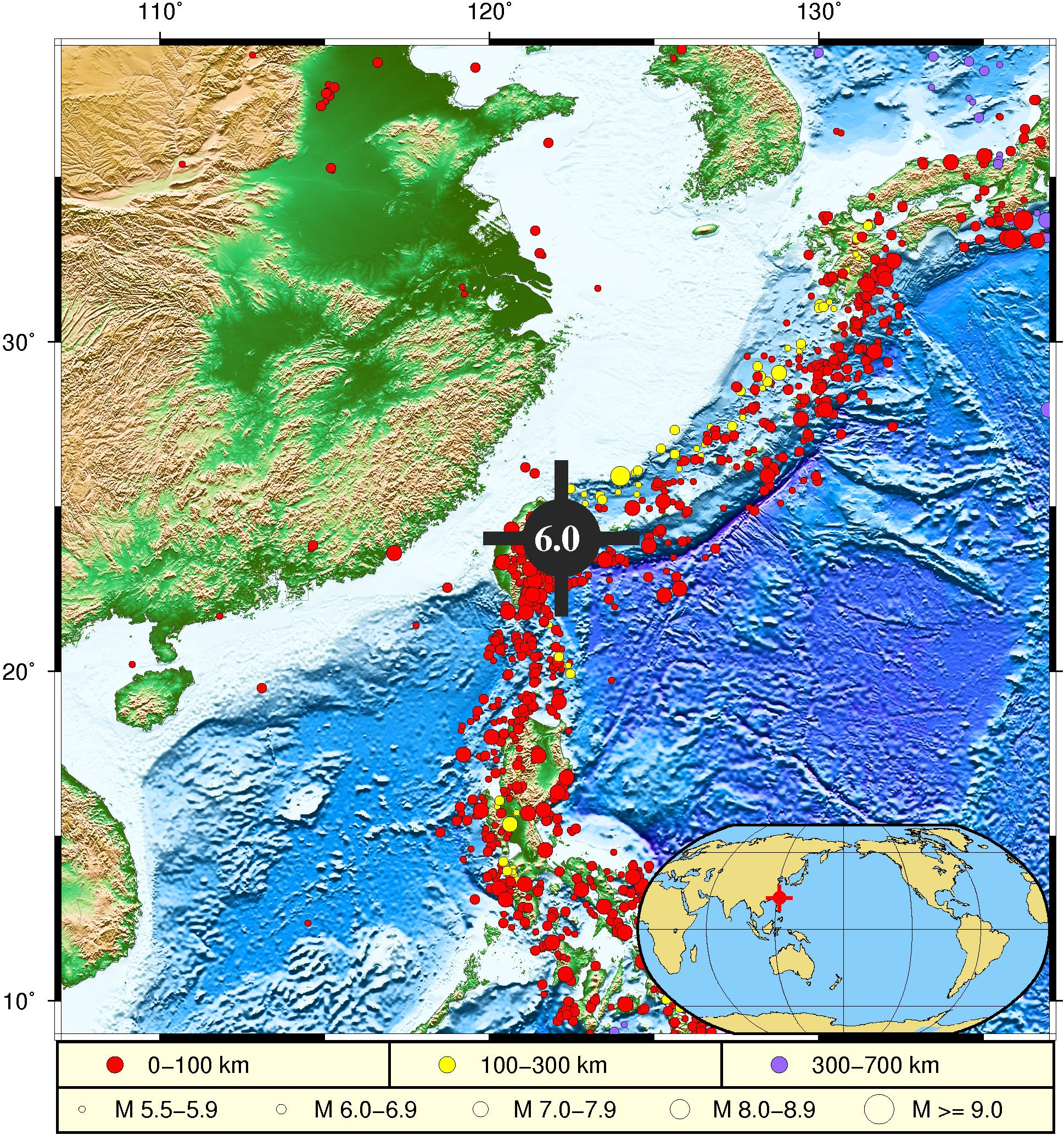 中国台湾地区海域发生6.4级地震 自然资源部：不会引发海啸