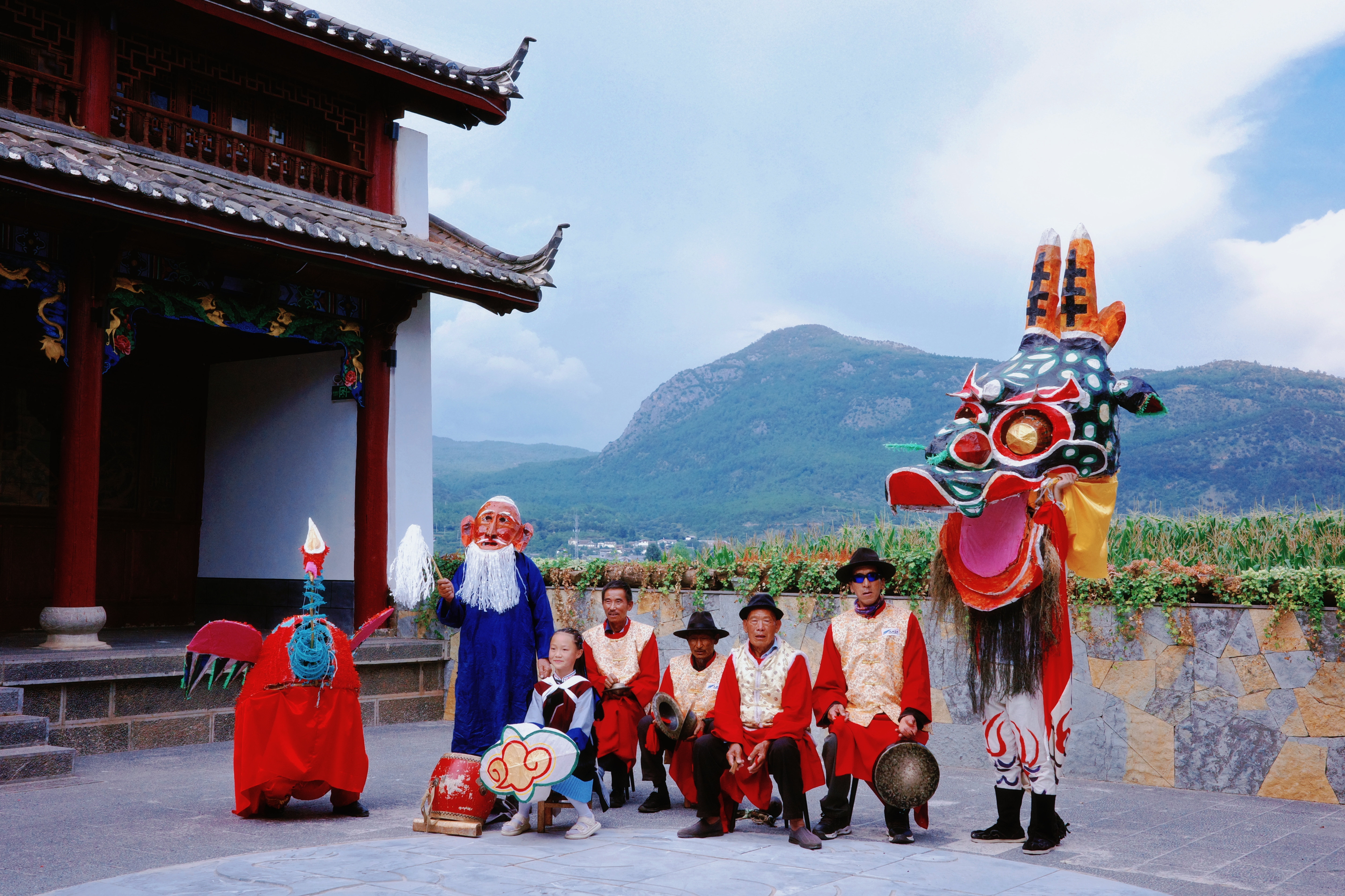 麒麟舞表演团队在序山海·山海馆。（受访者 供图）