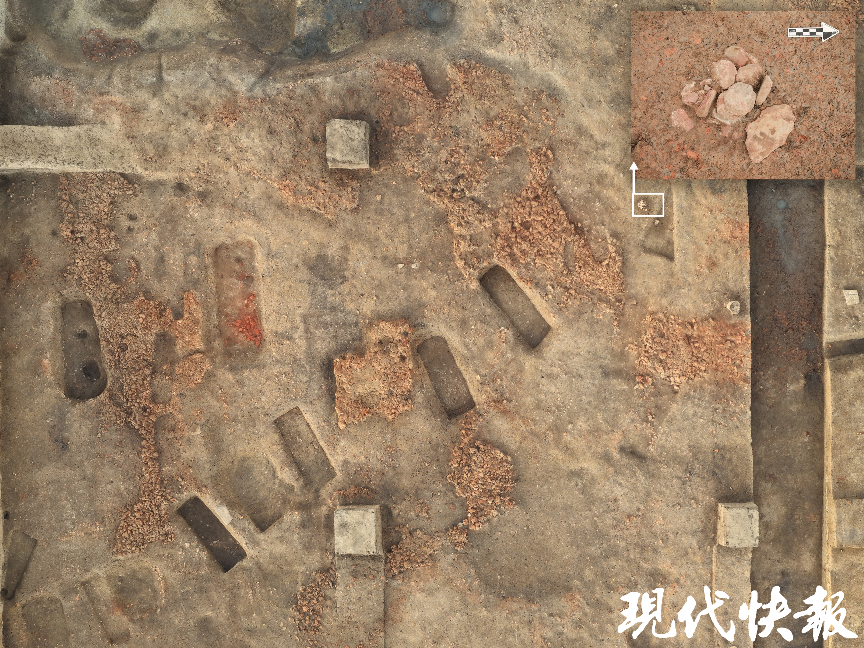 马家浜文化大型红烧土房址