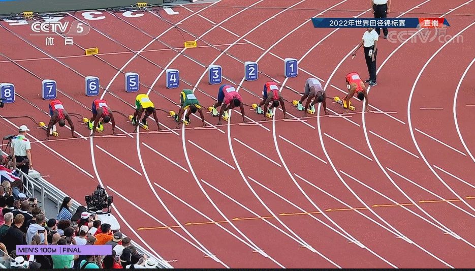 2022年俄勒冈田径世锦赛男子百米飞人大战美国包揽前三