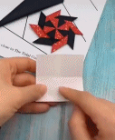 有趣的纸质飞镖制作过程-搞笑gif动态图片-izike