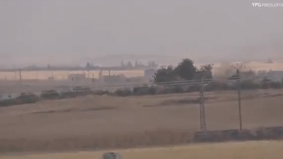 YPG在M4高速公路附近用反坦克导弹摧毁了土耳其的坦克 图源：YPG官方账号